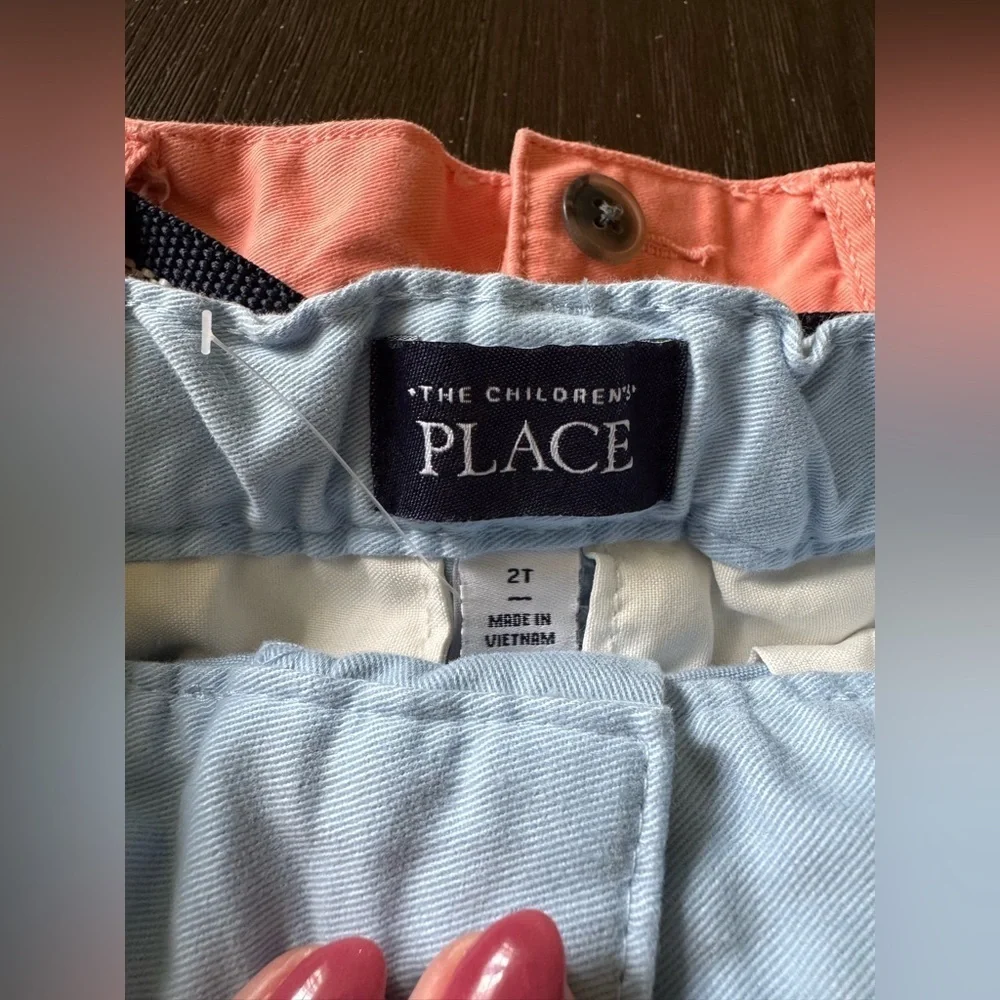 NWOT 2 Pairs of The Children's Place Toddler Twill Belted Chino Short in 2T